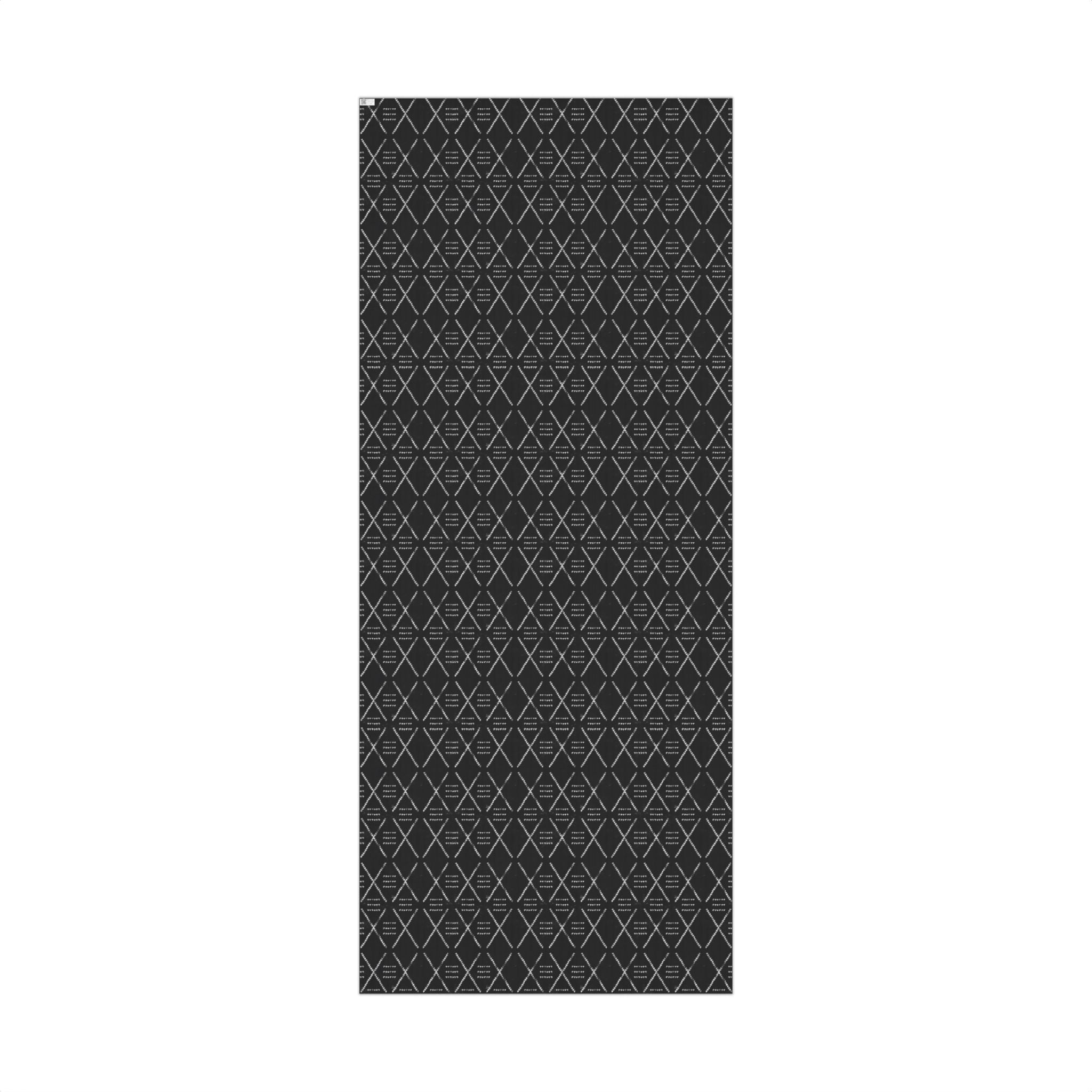 Black Mudcloth Pattern Gift Wrap Paper – Tribal Geometric Wrapping Sheets for Gifts