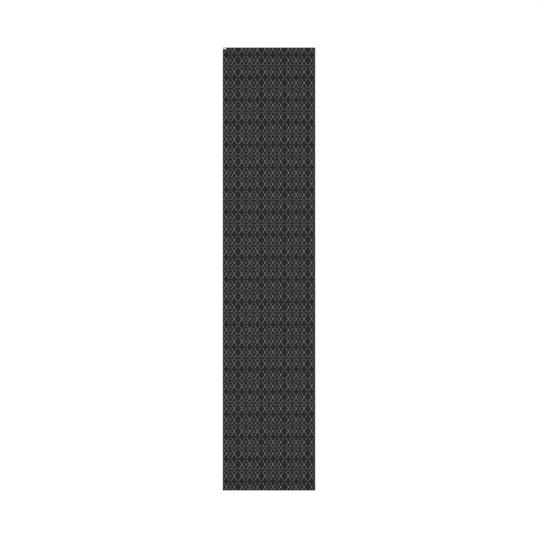 Black Mudcloth Pattern Gift Wrap Paper – Tribal Geometric Wrapping Sheets for Gifts