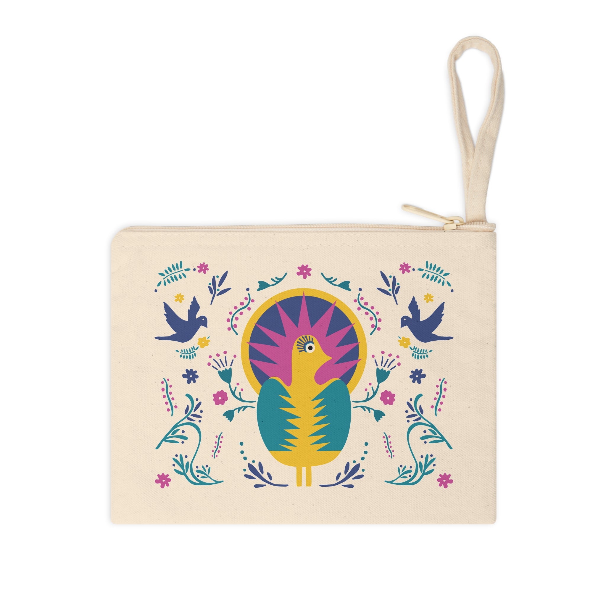 Peacock #18 Accessory Zipper Pouch with Strap