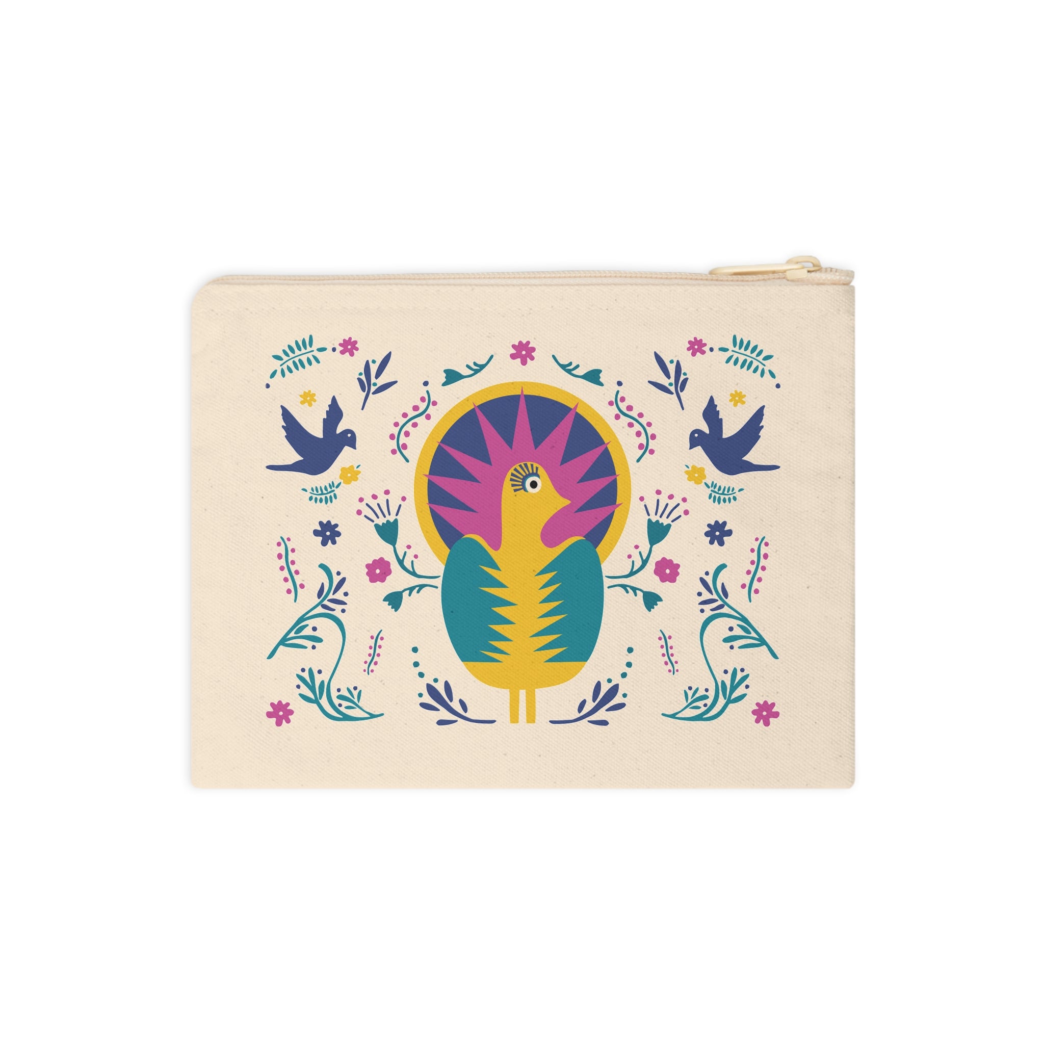 Peacock #18 Accessory Zipper Pouch with Strap