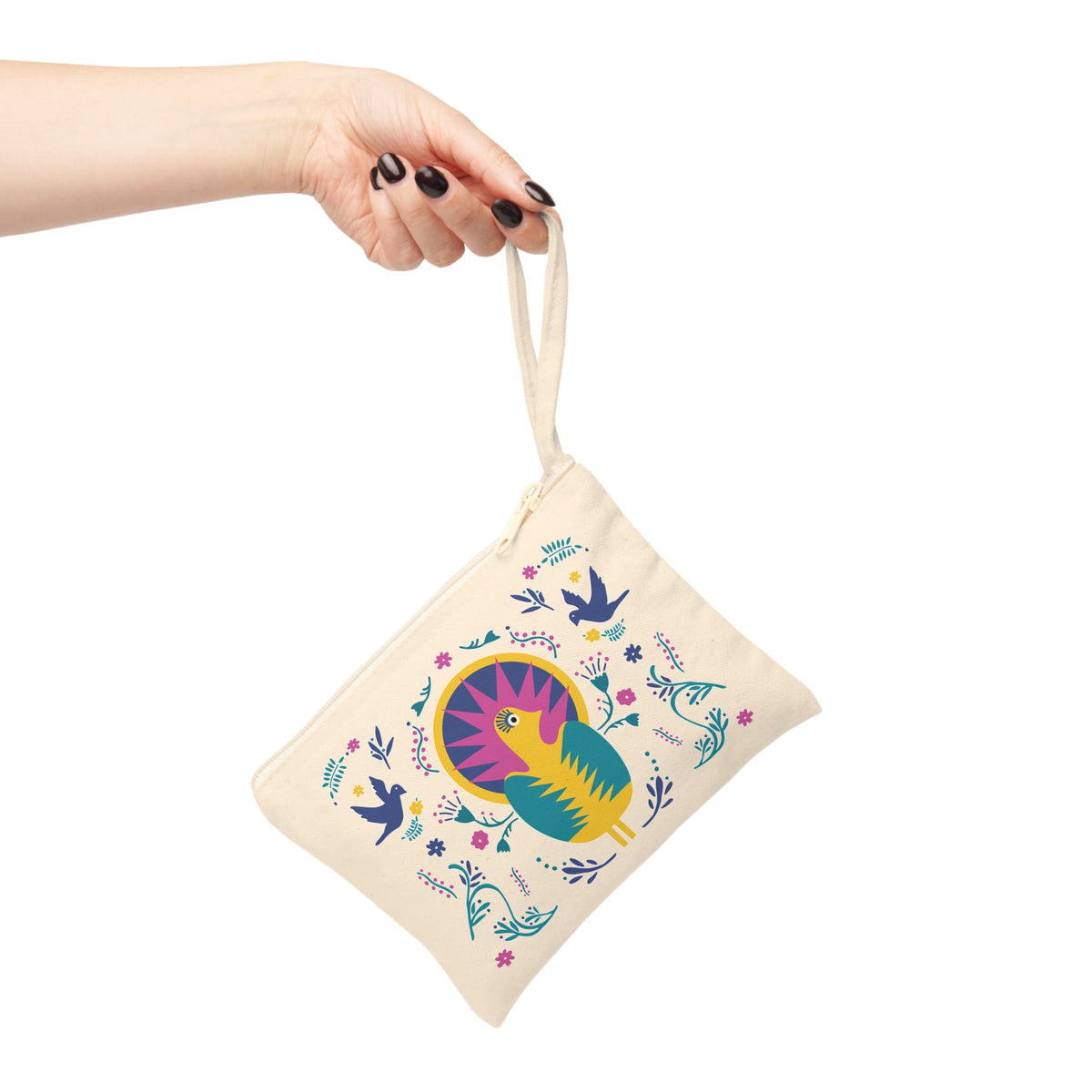 Peacock #18 Accessory Zipper Pouch with Strap